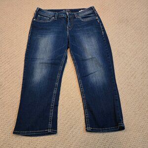 Silver Suki Super Stretch Capri Jeans Women's 14/L22
